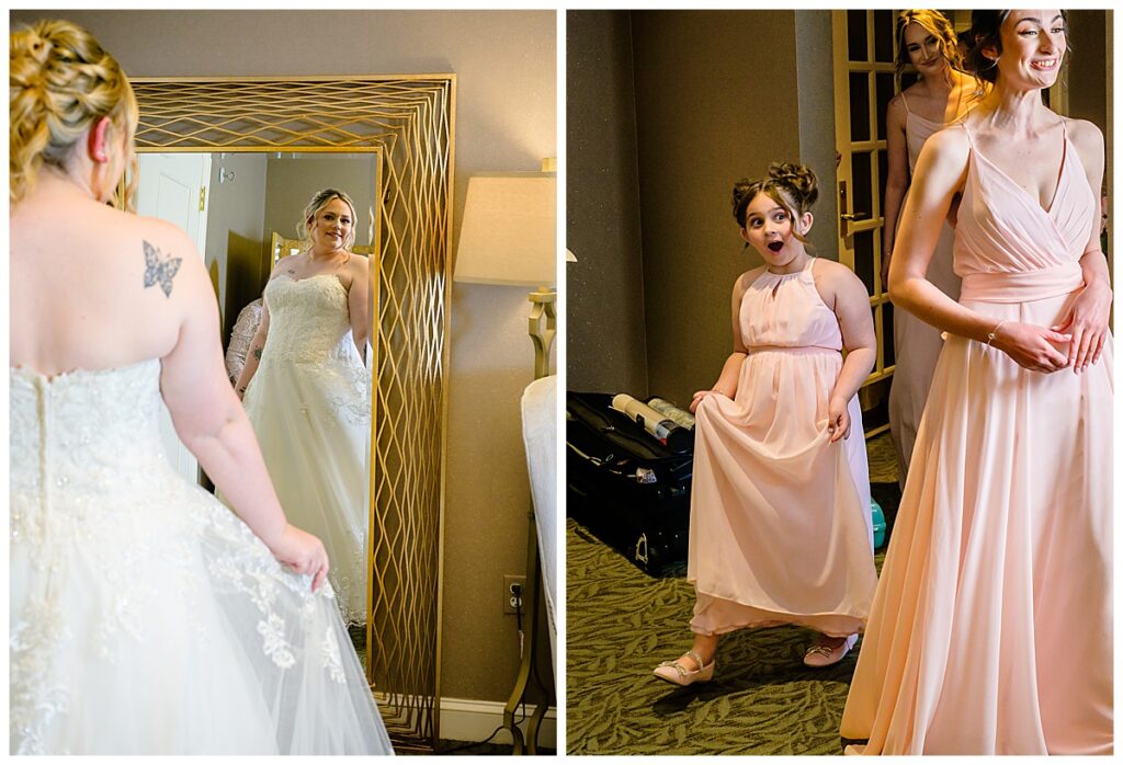 bride getting ready at Charter Oak Country Club