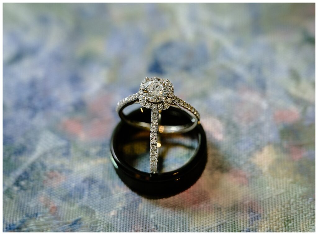 close up of wedding rings