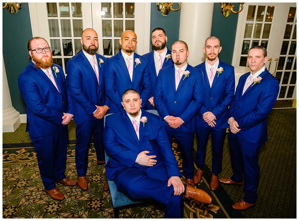 groomsmen photos at Charter Oak Country Club