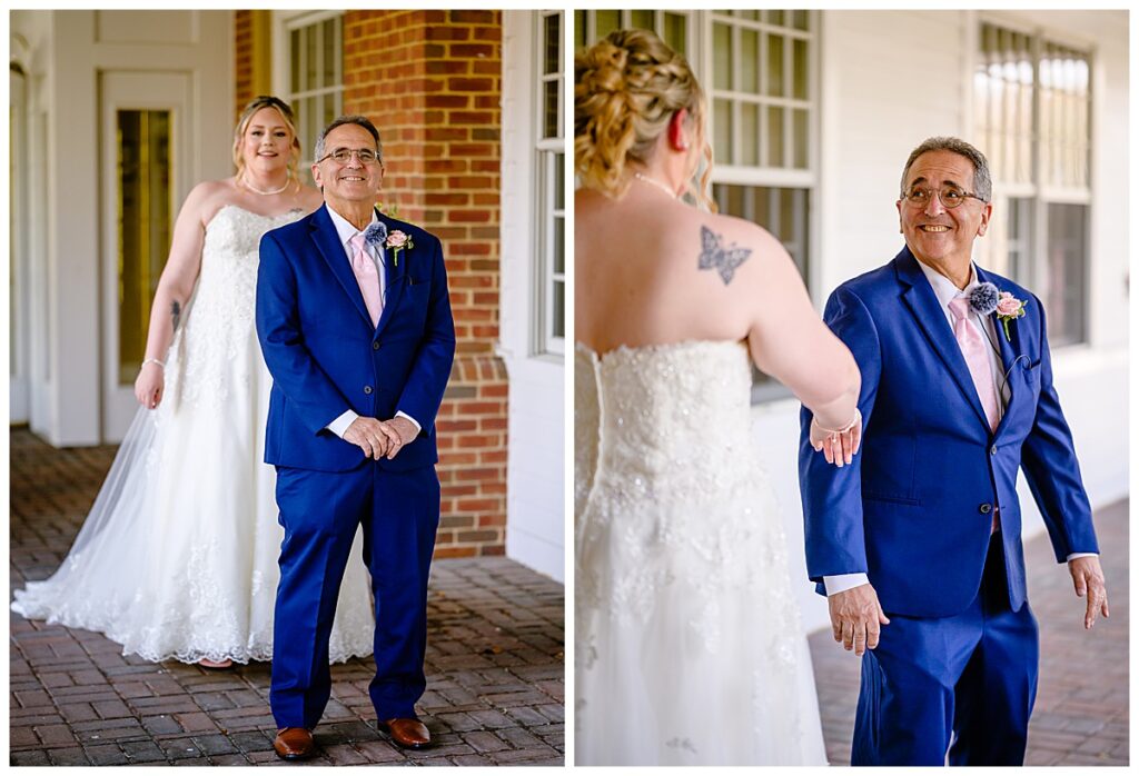 first look with dad at Charter Oak Country Club