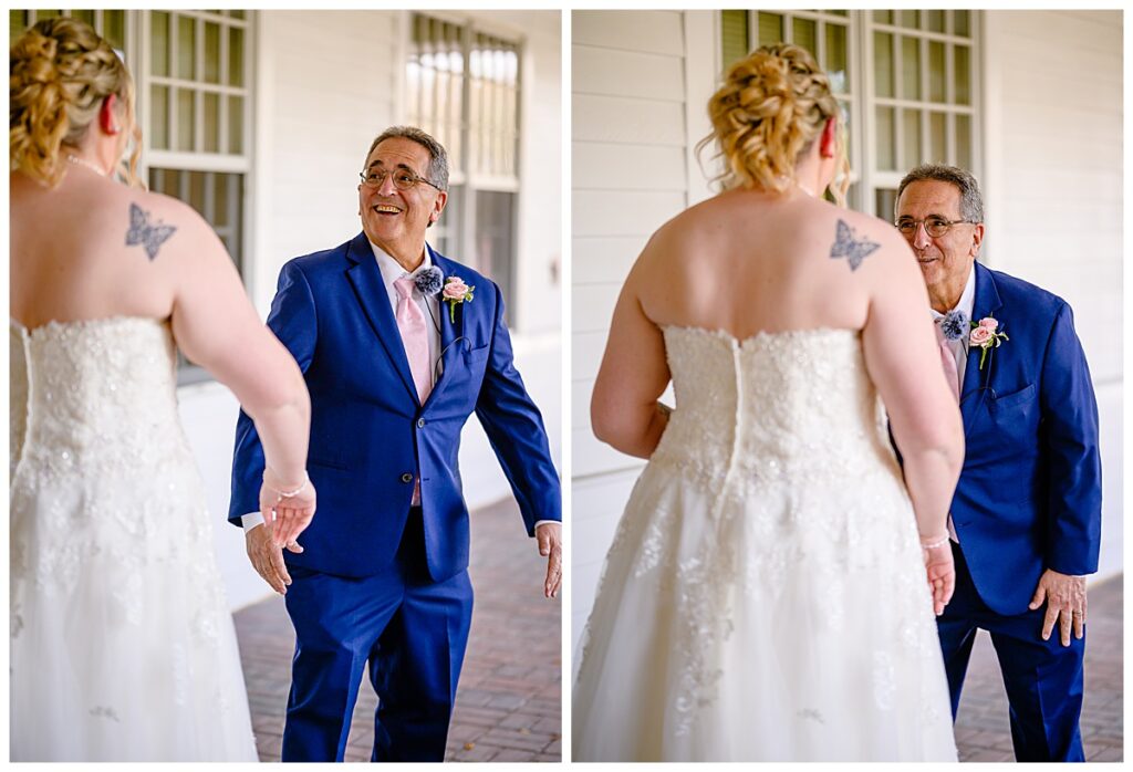 first look with dad at Charter Oak Country Club