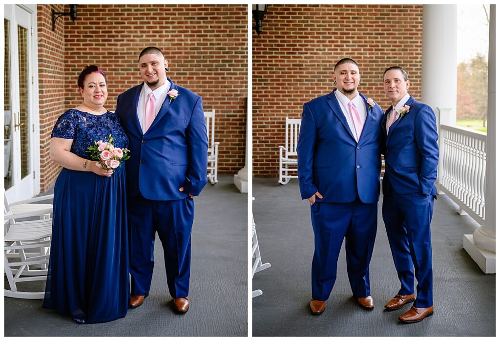 groom with parents