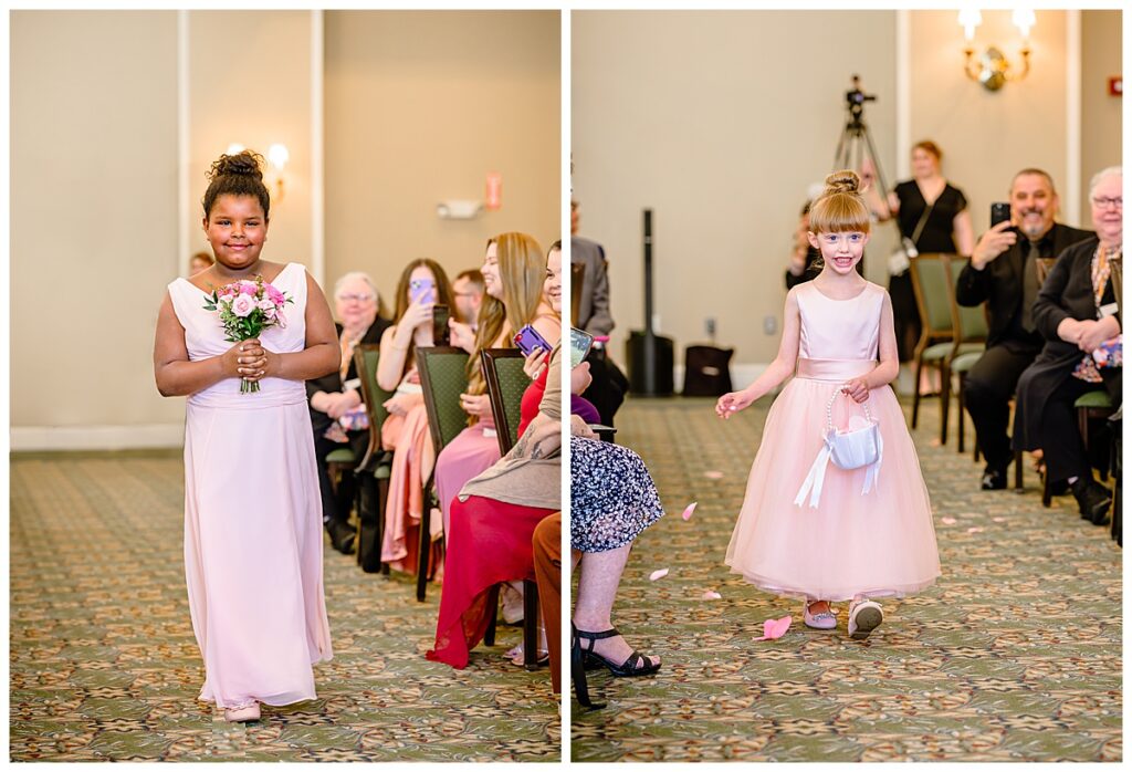 flower girls at charter oak country club ceremony