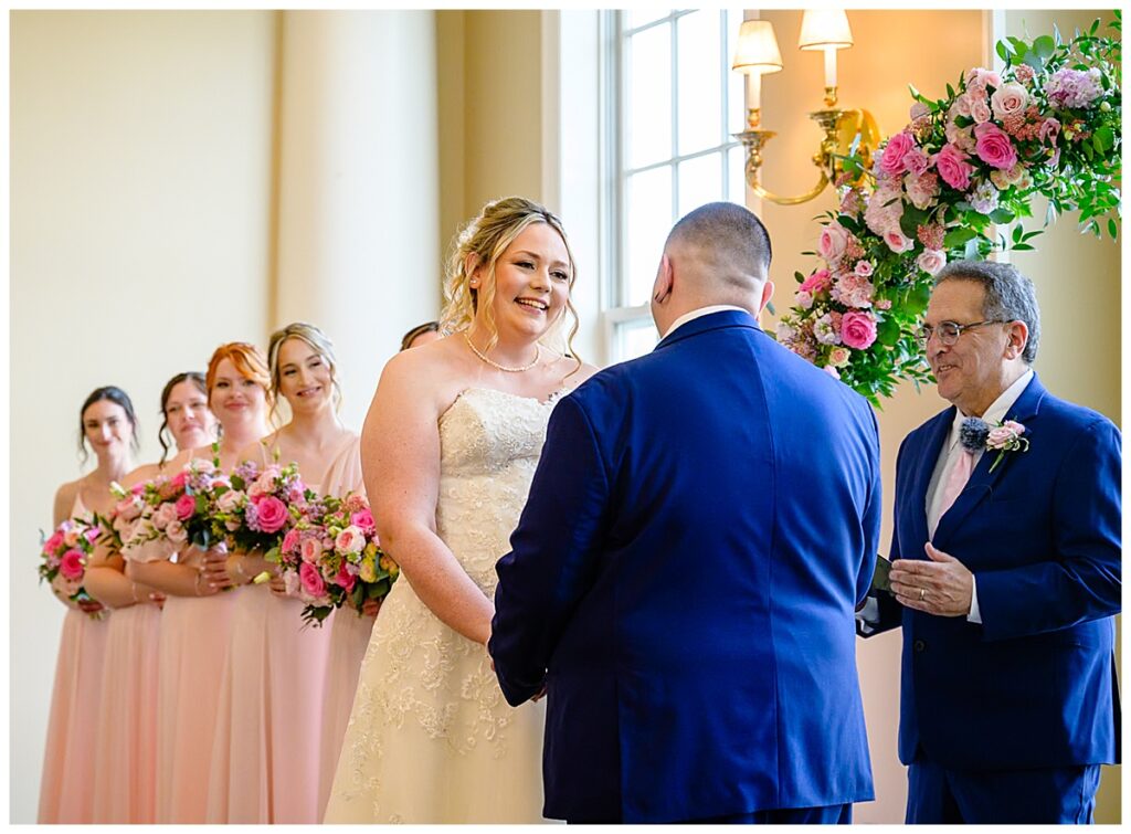 bride at charter oak country club ceremony