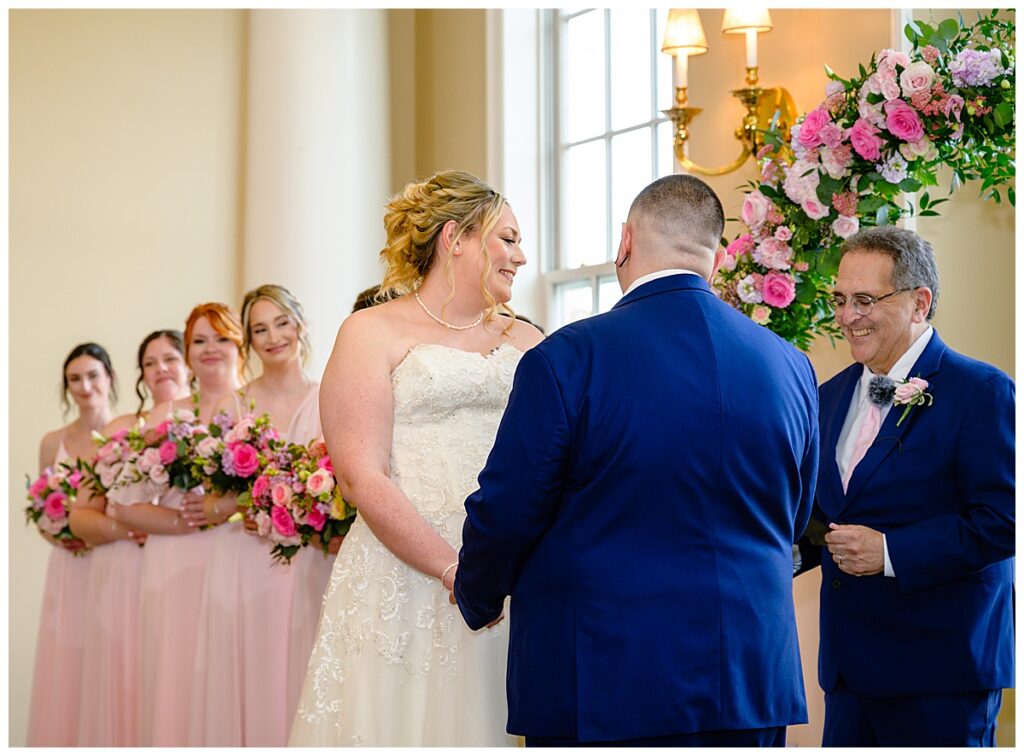 bride at charter oak country club ceremony