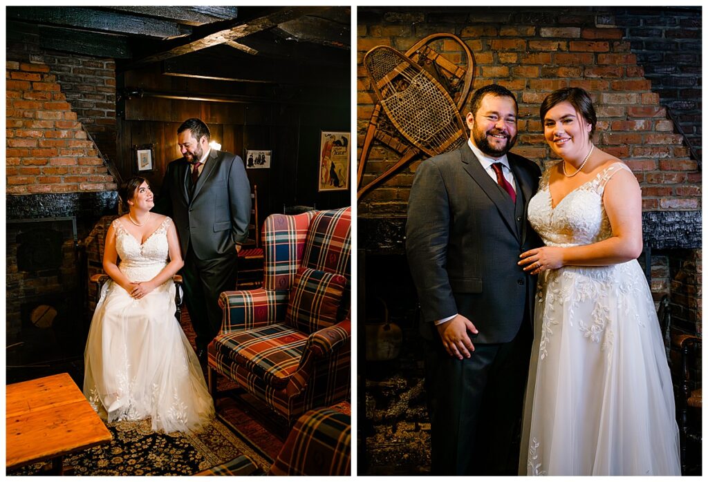 bride and groom photos at Hotel Northampton Wiggins Tavern