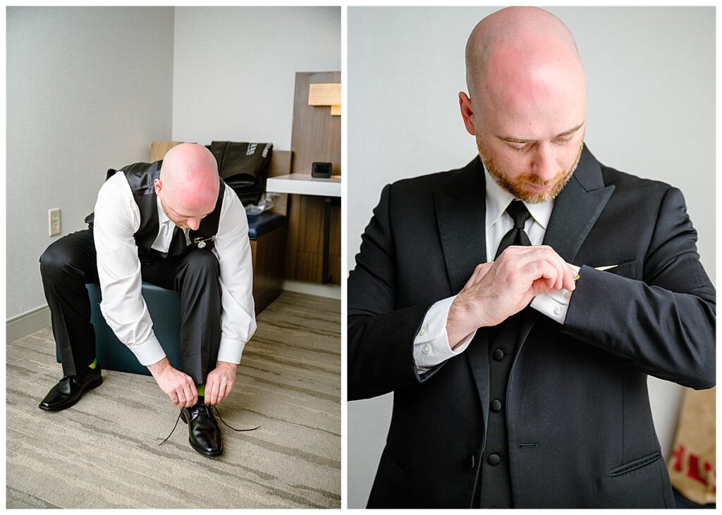 groom getting ready