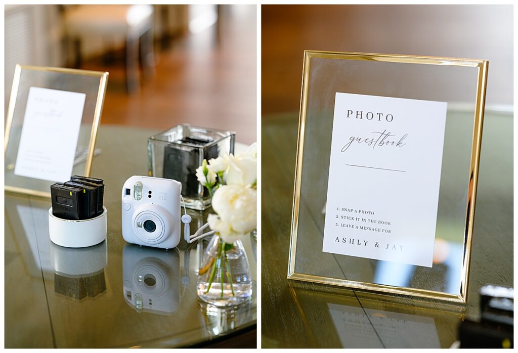 reception details at Waverly Oaks Country Club