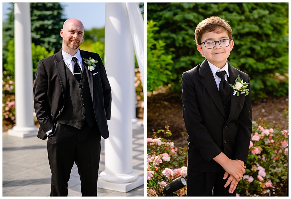 groom and son at a Waverly Oaks Country Club wedding