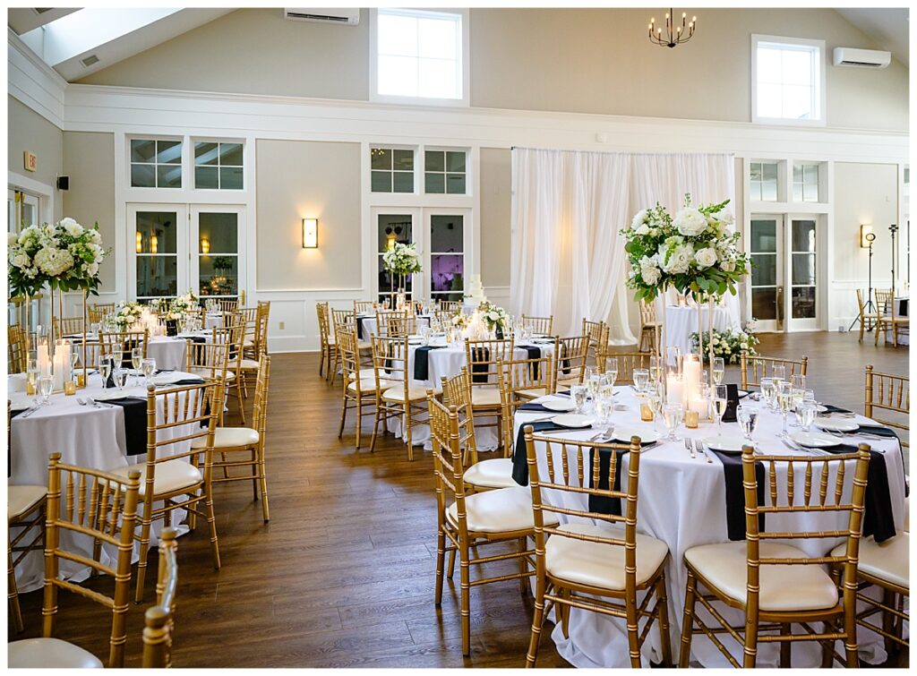 reception details at a Waverly Oaks Country Club wedding