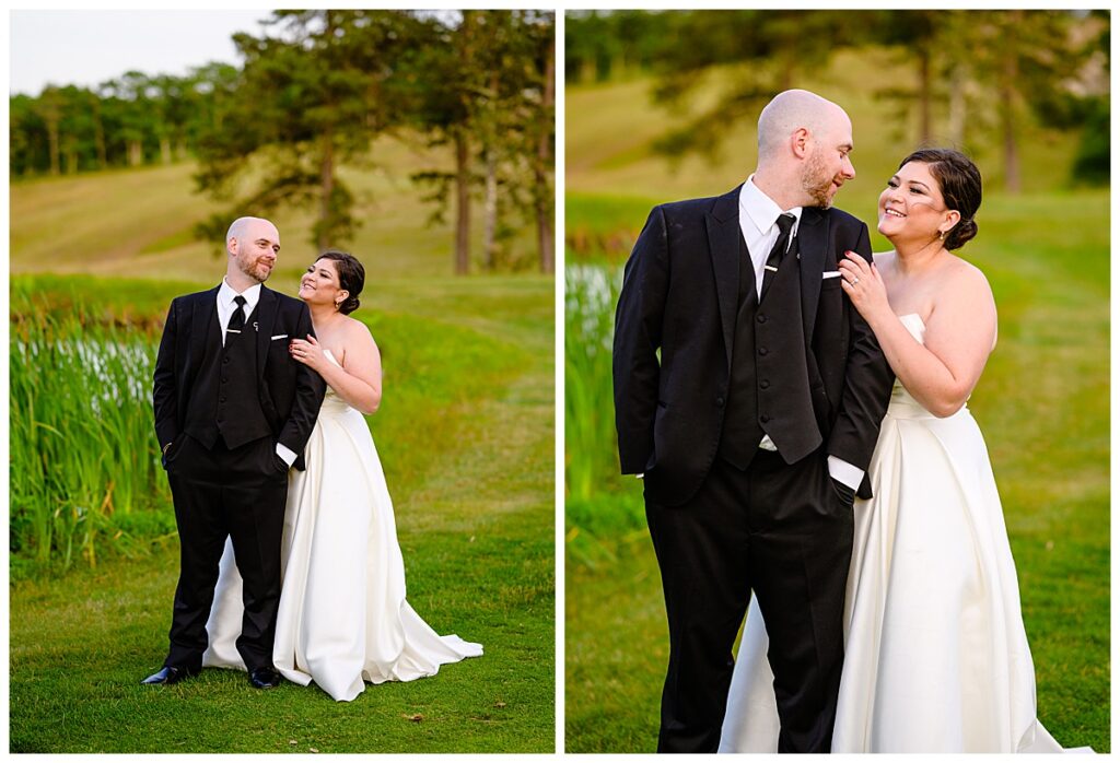 bride and groom portraits at a Waverly Oaks Country Club wedding