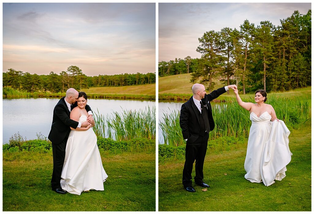 bride and groom portraits at a Waverly Oaks Country Club wedding