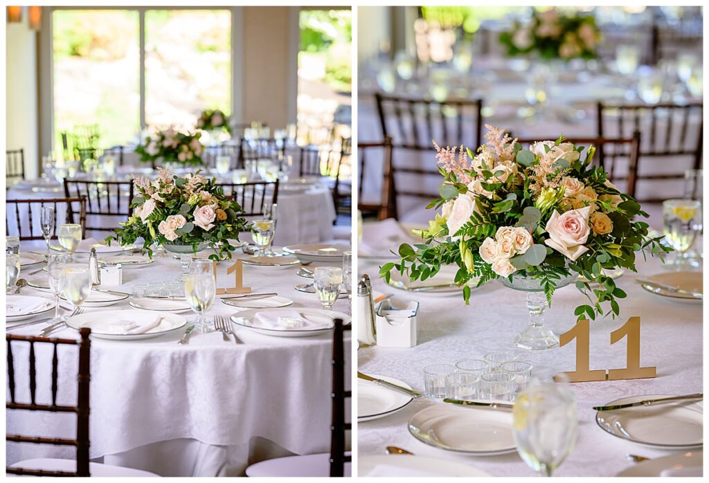 table centerpieces at Atkinson country club