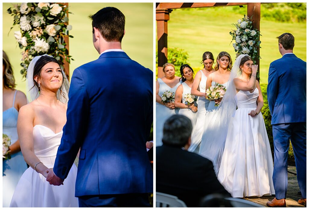 bride at Atkinson country club ceremony