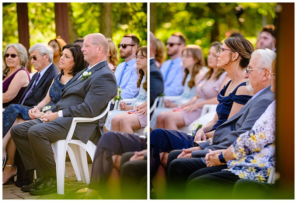 parents of bride and groom watching ceremony