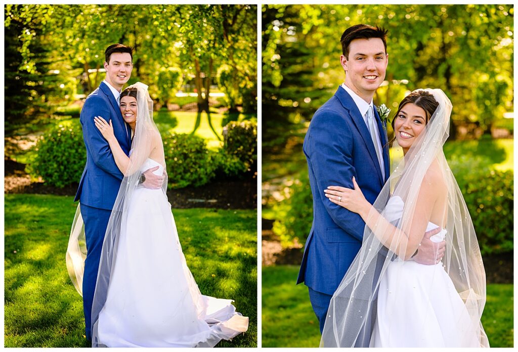 bride and groom portraits at Atkinson country club