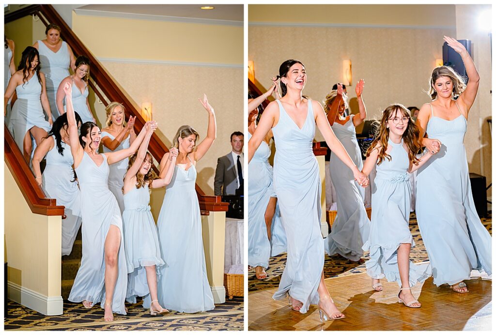 bridesmaids introductions at Atkinson country club