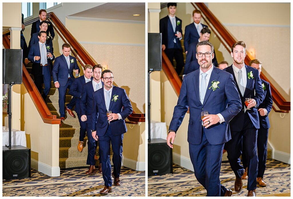 groomsmen introductions at Atkinson country club