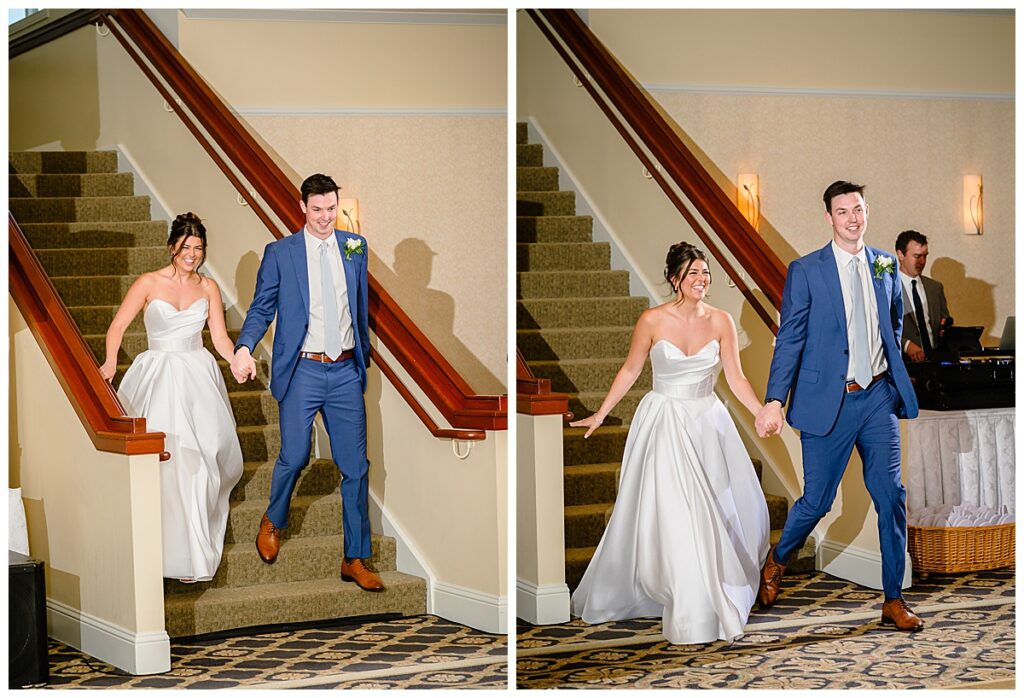 bride and groom introduction at Atkinson country club