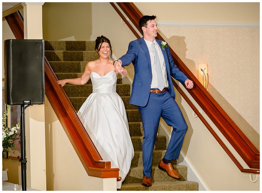 bride and groom introduction at Atkinson country club