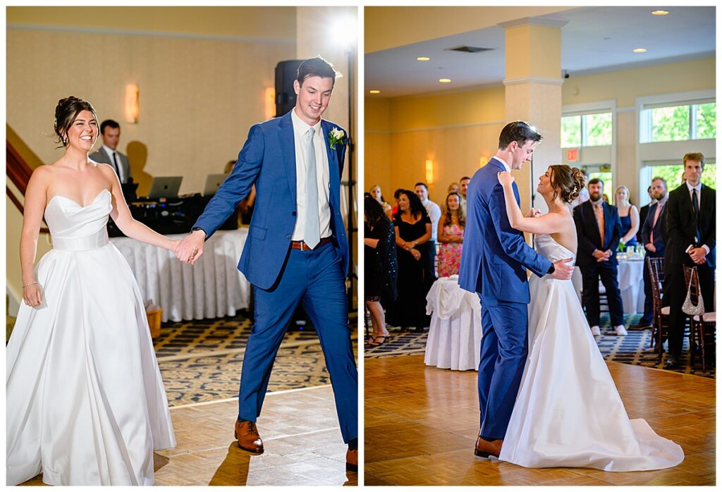 bride and groom introduction at Atkinson country club