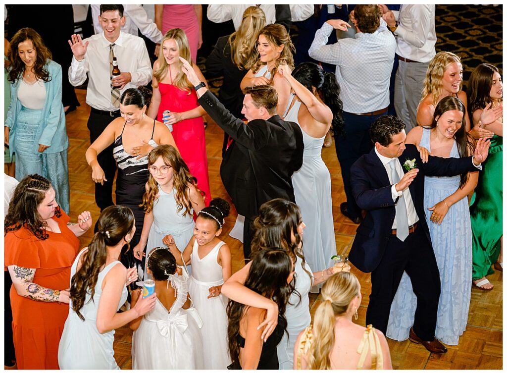 dancing at reception at Atkinson country club