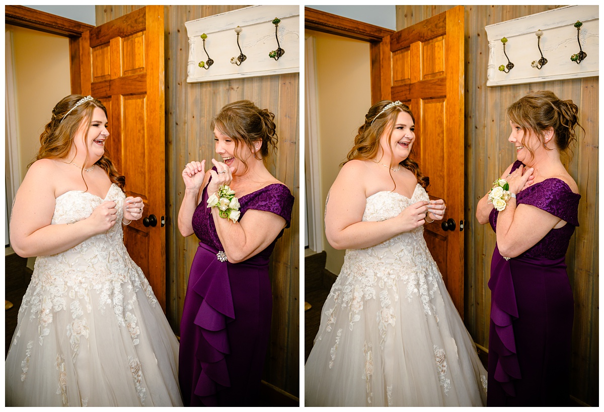 Bride getting ready at Dell-Lea Weddings & Events