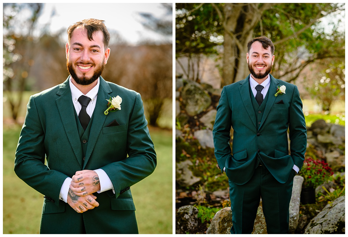 groom getting ready at Dell-Lea Weddings & Events