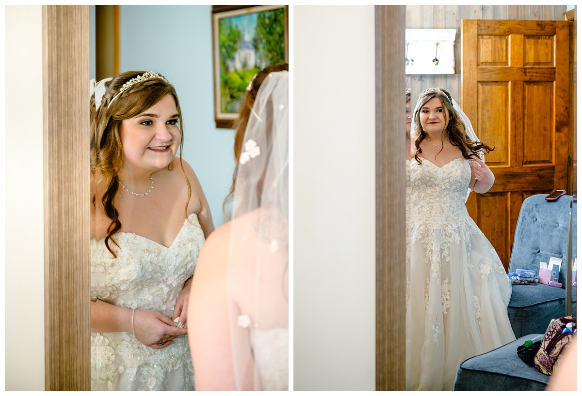 Bride getting ready at Dell-Lea Weddings & Events