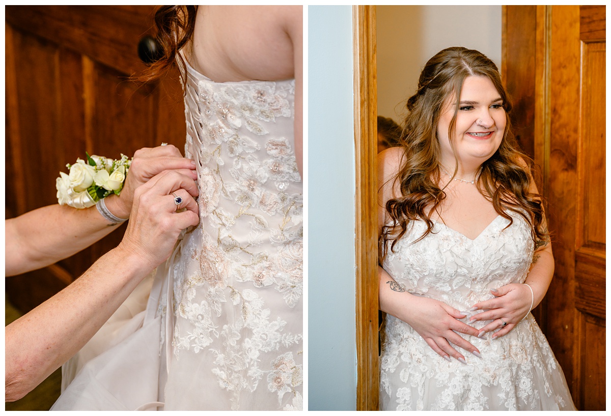 Bride getting ready at Dell-Lea Weddings & Events