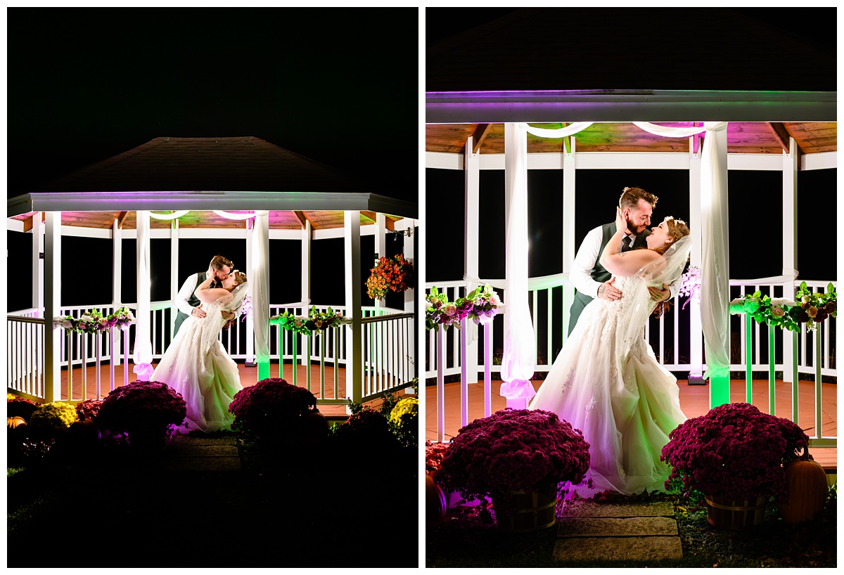 night portraits at Dell-Lea Wedding & Events