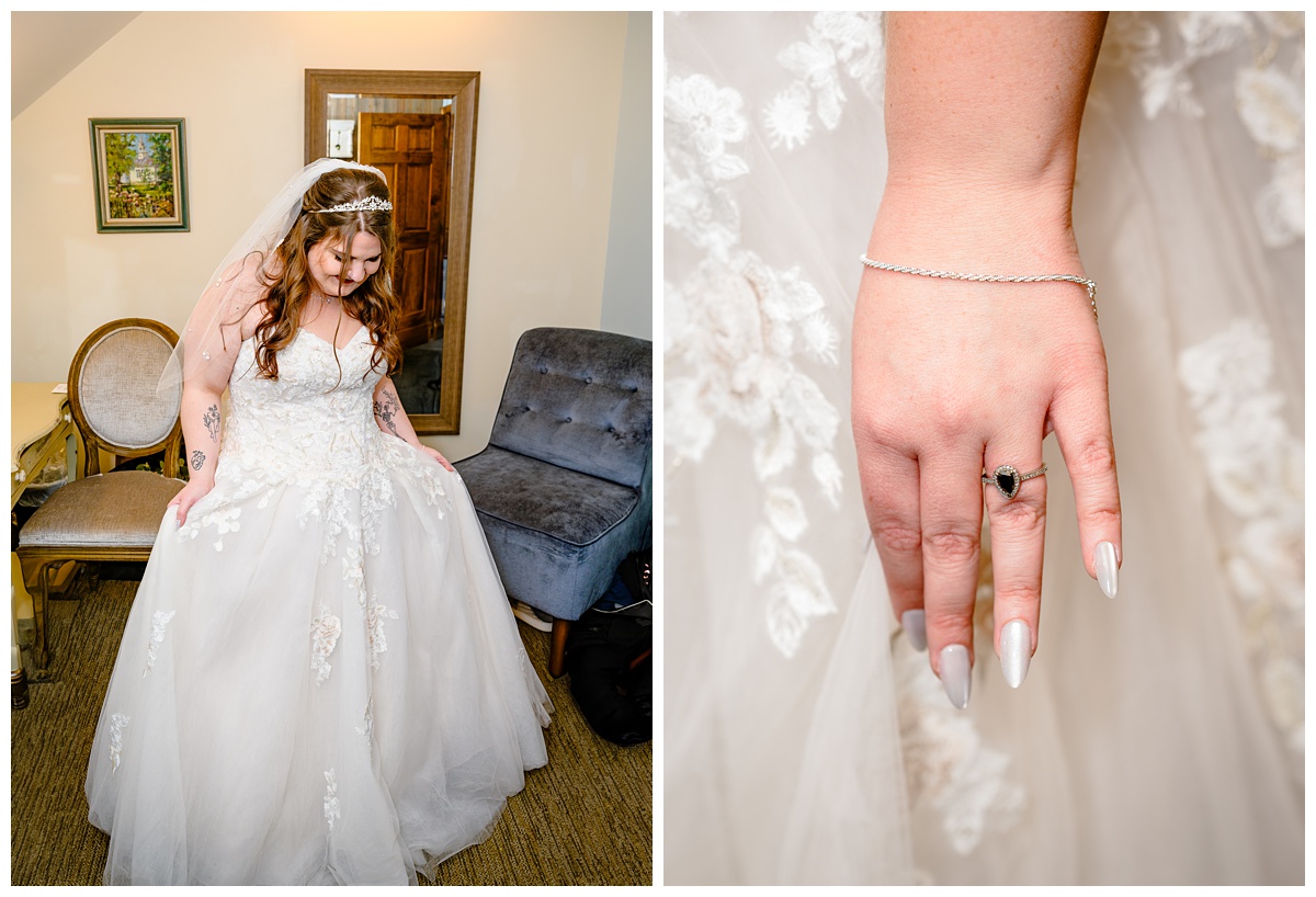 Bride getting ready at Dell-Lea Weddings & Events