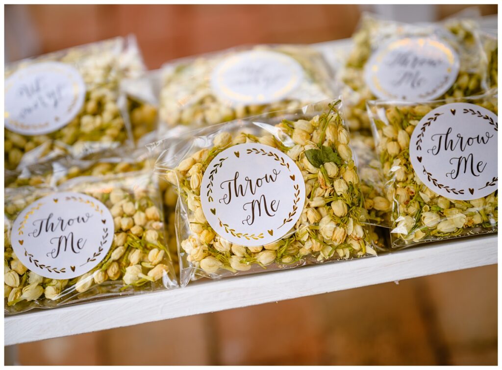 dried flowers to throw during ceremony