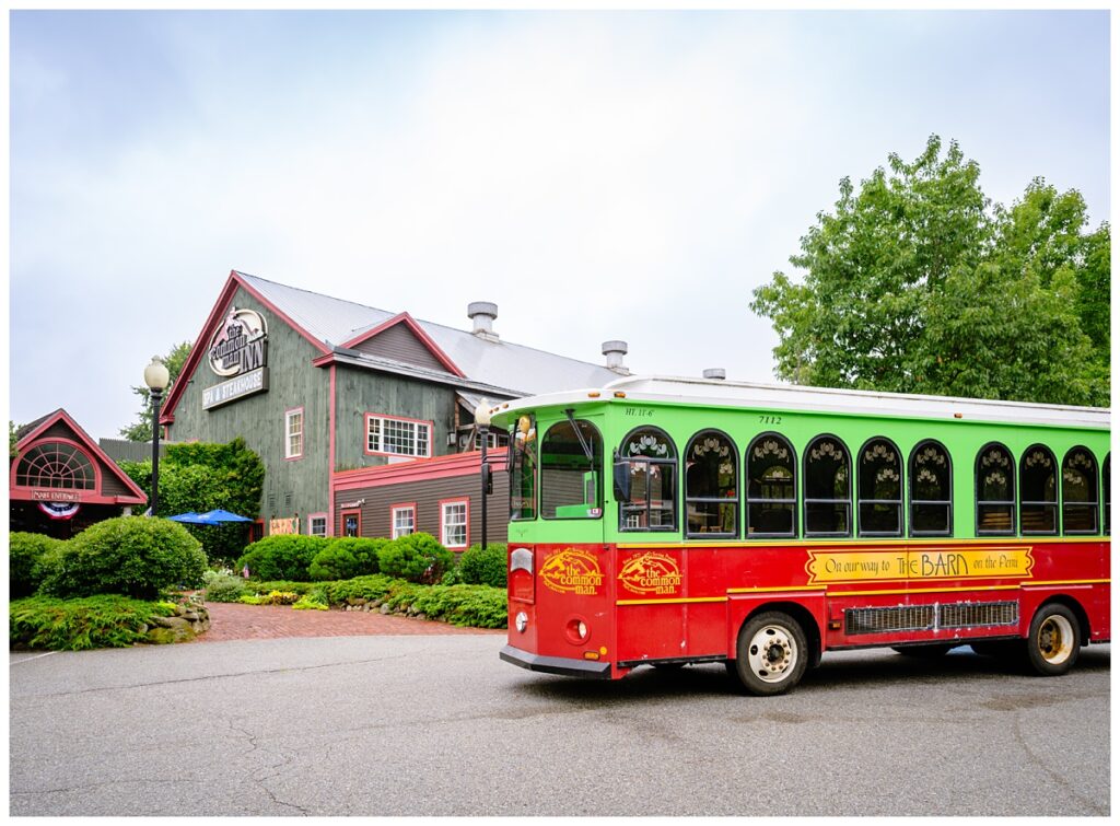 trolley at Common Man Inn in Plymouth, NH